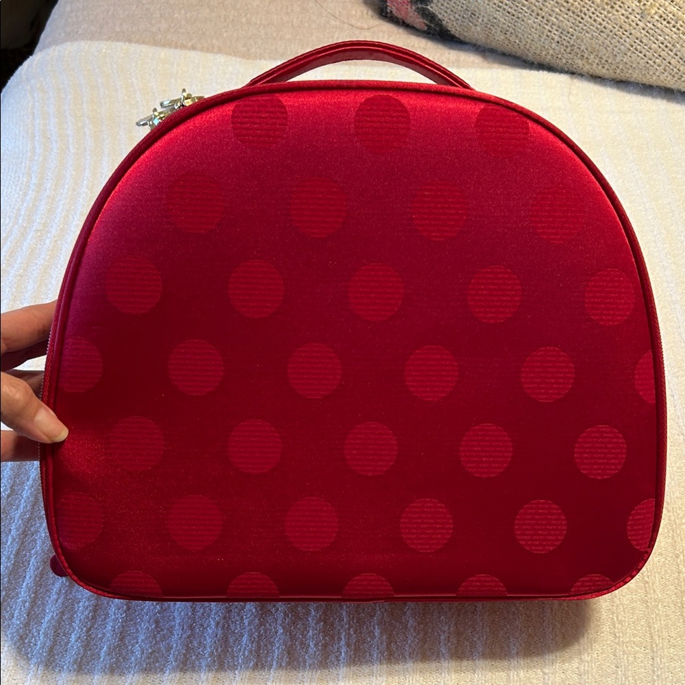 Estée Lauder 2025 Holiday Red Polka Dot Cosmetic Bag